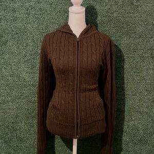 St. John's Bay Olive Cable Knit Cardigan